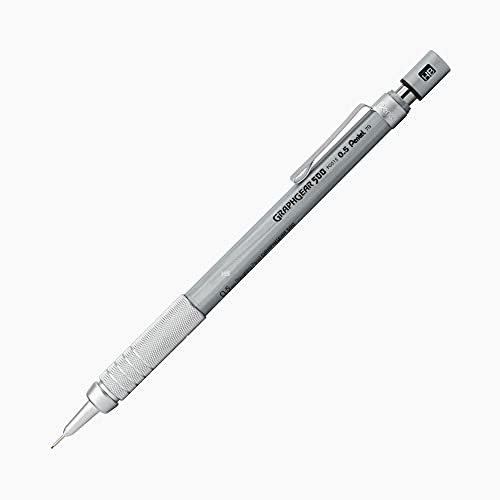 Pentel GraphGear500 PG515 Druckbleistift mit Metall-Griffzone, 0.5 mm, Härtegrad HB (1 Stück)