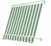 TENDA DA SOLE A CADUTA 2.5x2.5m VERDE-BIANCO