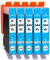Supply Guy 5 Druckerpatronen kompatibel mit HP 364 XL HP364 CB323EE (Cyan)
