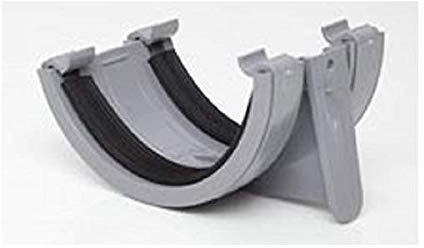 POLYPIPE RR102 Grey Union Bracket for 112mm Half Round guttering System