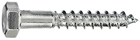 Connex KL4526080 - Vite a testa esagonale per legno, DIN 571, 1.000 g, in acciaio INOX, 6 x 80 mm