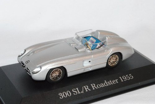 Ixo Mercedes-B 300SLR Roadster Silber 1955 W196 1/43 Modell Auto
