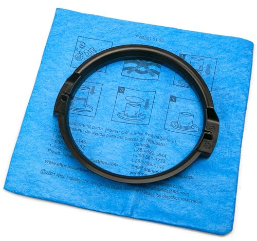 Stanley 19-1500 Blue Cloth Reusable Filter with Clamp Ring for 5-6 Gallon Wet/Dry Vacuum, Compatible with SL18115, SL18115P, SL18116, SL18116P, SL18191P, SL18199P, SL18117, SL18701P-10A, SL18410P-5A