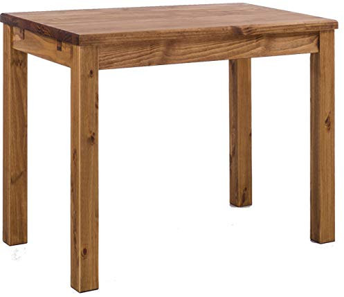 Esstisch Rio Classico 90x73 cm Brasil Holz Pinie Massivholz Esszimmertisch Echtholz ausziehbar vorgerichtet für Ansteckplatten Brasilmöbel