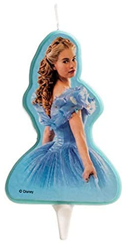 Dekora - 2D Geburtstagskerzen von Cinderella für Mädchen Kuchen - 8 cm