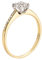 Ardeo Aurum Damenring aus 585 Gold bicolor Gelbgold Weißgold mit 0,28 ct Diamant Brillant Solitär-Ring Verlobungsring Solitaire
