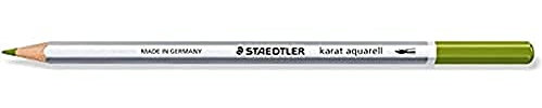 Staedtler 125-57 karat aquarell Farbstift, wasservermalbar, 6 Stück im Kartonetui, olivgrün