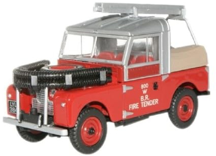 Oxford Diecast 1:76 British Rail Land Rover 88 Fire Tender Collectable model 76LAN188015