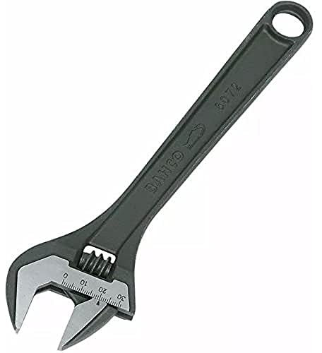 Bahco 8072 IP Black-Finished Adjustable Wrench in Industrial Pack, Grey, 10-Inch, 30 mm