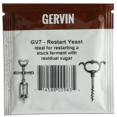 Gervin GV7 Restart Yeast Sachet 5g for Restarting Stuck Fermentations
