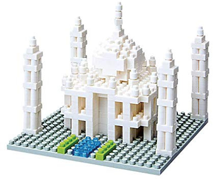 nanoblock NBH-008 - Taj Mahal, Minibaustein 3D-Puzzle, Sights to See Serie, 420 Teile, Schwierigkeitsstufe 2, mittel