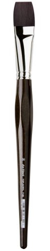 da Vinci Oil & Acrylic Series 7185 Top Acryl Paint Brush, Flat Red/Brown Synthetic with Long Ergonomic Handle, Size 30 (7185-30)
