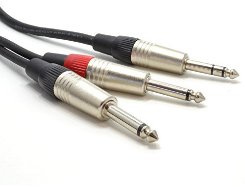 kenable Jack stereo di alta qualità da 6,3 mm a 2 jack mono da 6,3 mm a 1,5 m