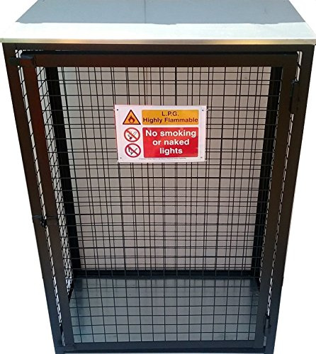 Gas Bottle Storage Cage 2 x 47KG - Storage - Security - LPG (Black)