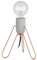 Teamson Home VERSANORA Piccola Table Lamp, Reading Desk Light, Modern Lighting,Concrete/Rose Gold,VN-L00022