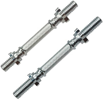 Sport-Thieme Kurzhantelstange | L: 350mm ODER 400mm | Sichere Scheibenaufnahme u. strapazierfähig | Für Heimtrainings | Strukturierter Griff | Stahl | Ø 30 mm | Inkl. 2 Stellringe