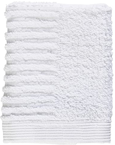 Zone Denmark Classic Waschlappen/kleines Handtuch, 100% Baumwolle, 30 x 30 cm, weiß