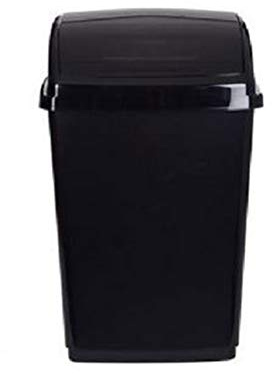 + BOTTLE INSULATOR WHITEFURZE KITCHEN LARGE 30 LITRE PLASTIC SWING TOP BIN UK MADE FOR BEDROOM OFFICE (BLACK)