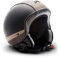 Soxon® SP-301 Urban „Black“ · Jet-Helm · Motorrad-Helm Roller-Helm Scooter-Helm Moped Mofa-Helm Chopper Retro Vespa Vintage Pilot Biker · ECE 22.05 Leather-Design Schnellverschluss Tasche L (59-60cm)