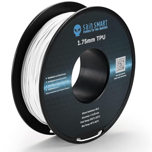 SainSmart TPU 3D-Drucker Filament, 1,75 mm, 0,8 kg, Weiß