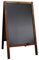 Aufsteller Kreidetafel Kundenstopper beidseitig aus Holz 90 x 51 cm