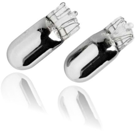 Akhan T105WCH - Seitenblinker - Glühlampenset, Glassockel T10, Chrom, 12V 5W (2 Stück)