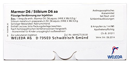 Marmor D 6 / Stibium D 6 aa Ampullen