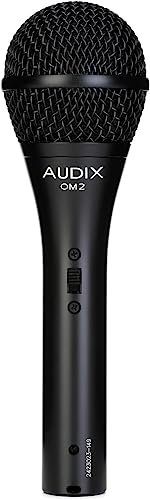 AUDIX AX OM2S Dynamic Vocal Microphone with On/Off Switch – Live Sound, Studio & Rehearsal Mic with High SPL Handling