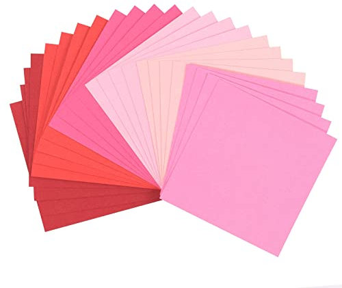 Vaessen Creative Florence Scrapbook-Papier 216 g 6x6-x24 Blatt-Multipack, pink, Paper, multicolor, 15 x 15 x 0.8 cm