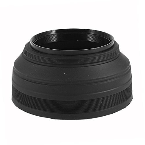 sourcing map Gegenlichtblende 3 Stufen 67mm Schraube in Gummi-Sonnenblende für DSLR Kamera