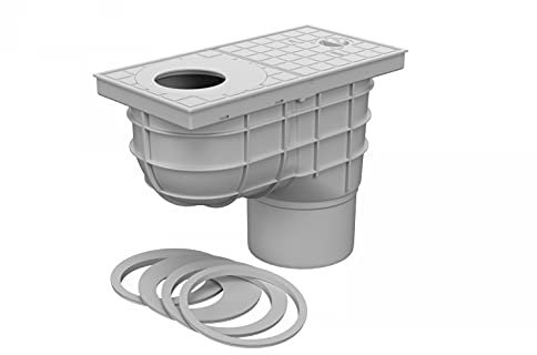 MCH| 325 B| Regenrohrablauf Dachrinnenablauf| Ablaufdurchmesser: DN 125| grau