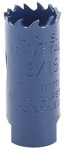 Draper 34744 Expert HSS Bi-Metal Hole Saw Blade, 21mm, Blue