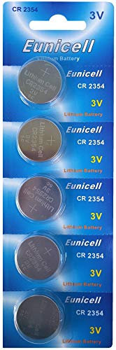Eunicell, 5 batterie CR2354 senza scanalatura, 3 V, batteria a bottone agli ioni di litio, 1 blister da 5 batterie