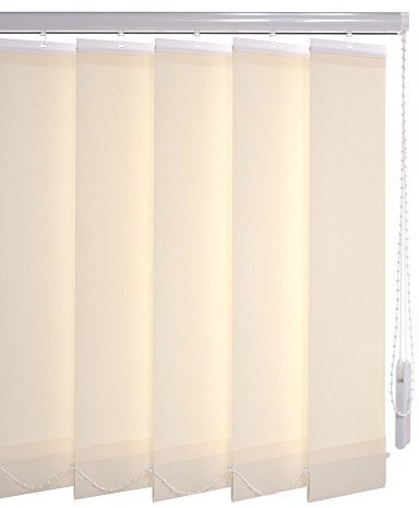 Liedeco Vertikalanlage Lamellenanlage Lamellenvorhang Vertikaljalousie | viele Farben | Lamellenbreite 89 mm | Höhe 180 cm, oder 250 cm | kürzbar (250 x 250 cm, beige)