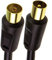 RF Coaxial TV Aéreo Cable Coax Clavija a Enchufe Negro RG59 Cable Oro 3 m [3 metros/3m]