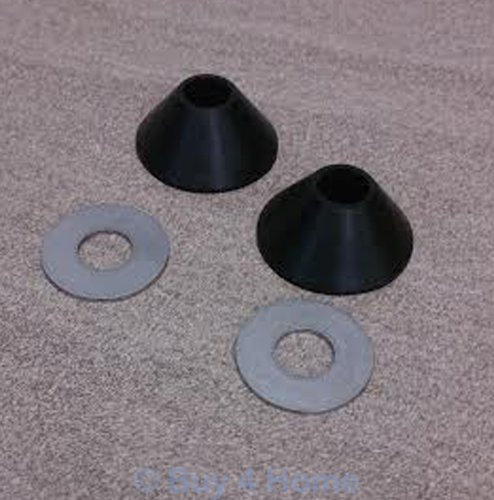 Euroshowers Non-Slip Toilet Seat Cone Fixings - 8mm - Black