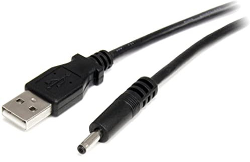 StarTech.com 2m USB to Type H Barrel Cable - USB to 3.4mm 5V DC Power Cable - USB to DC Power - 2 meter (USB2TYPEH2M) , Black