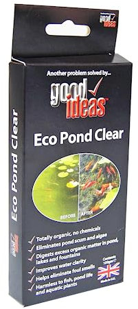 Good Ideas 60 Seconds by Easylife Eco Garden Pond Clear Water Treatment, All Natural Organic Pond Algae Treatment Removes Algae and Weeds from Ponds, Fountains and Lakes - Fully Guaranteed