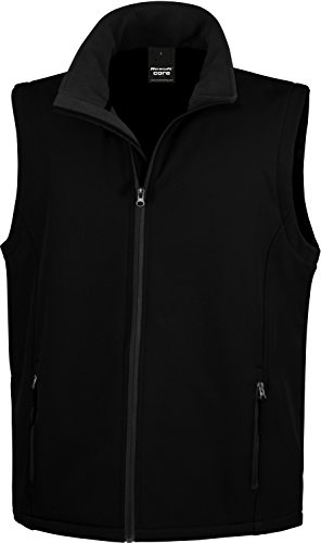 Result Core Herren Bodywarmer Core Printable Softshell Schwarz Black/Black L