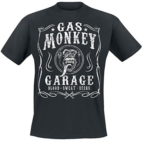 Gas Monkey Garage Herren GMG BSB Classic Logo T-Shirt, Schwarz, M