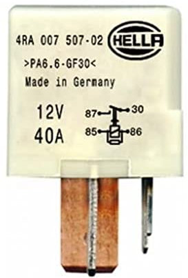 HELLA 4RA 007 507-021 Relais, Glühanlage - 12V - 5-polig - Schließer - Farbe: weiß