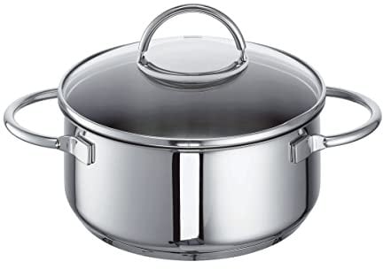 Rohe Germany Bratentopf Ravenna, 16 cm, Edelstahl 18/10, Inhalt ca. 1,4 ltr, Silber