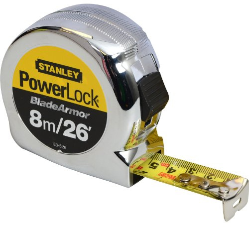 Stanley Powerlock 8 metre 26ft Tape Measure x 25mm Wide Metric & Imperial