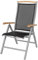 ib style® Diplomat Hochlehner | Klappstuhl | Aluminium -Textilen -Teakholz |Mehrfach gewebt | Silber