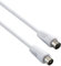 PremiumCord TV Koaxial Antennen Kabel 2m, 75 Ohm, IEC Stecker auf Buchse, Abgeschirmt - für DVB-C, DVB-T/T2, 4K UHD 2160p, Full HD 1080p 3D, Farbe Weiß