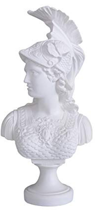 Atemberaubende Klassische Büste Göttin Athena & Kriegshelm Figur IS248 Palazzo Exklusiv