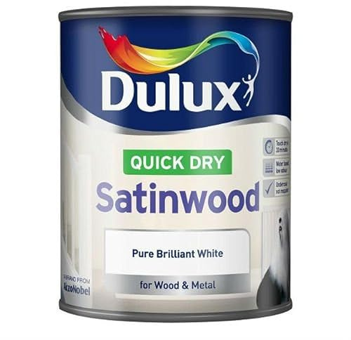 Dulux Quick Drying Satinwood Pure Brilliant White 750ml