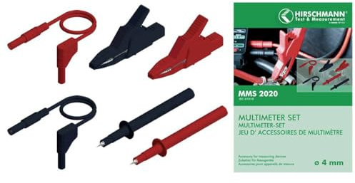 Kit Spike von Sicherheit [Stecker A Leiste 4 mm – Stecker A Leiste 4 mm] 1.00 m Schwarz Rot SKS Hirschmann MMS 2020