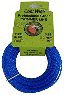Fil torsadé pour coupe-bordures/débroussailleuse - Résistant, bruit réduit - 15 m 2.7mm