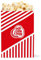 Popcornloop 100 er Popcorntüten Popcorn Box Tüten Candy Bar Tüte Hochzeit Papier Süßigkeiten Boxen für Party Papier Behälter Rot Weiß Beige Gestreift Snackbox Geschenk Kinder (Rot 100 Stück)